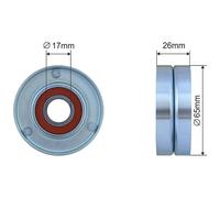 NTY Rullo Di Tensione Cinghia A Fessura Adatto Per MINI Mini R50 R53 Cooper