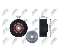 NTY Galoppino/Guidacinghia, Cinghia Poly-V compatibile con VAG RNK-AU-064