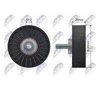 NTY Rullo Guida/Deviazione Cinghia Serpentina RNK-FR-001 Per Ford