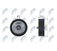 Rullo cinghia trapezoidale Plastica RNK-KA-003 NTY per HYUNDAI KIA