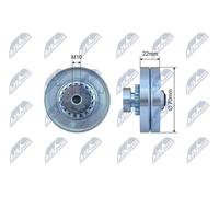 NTY Rullo tenditore, Cinghia Poly-V compatibile con CHEVROLET RNK-CH-039