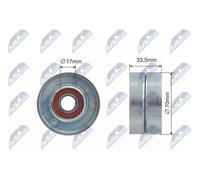 NTY Rullo Tendicinghia Cinghia a Coste RNK-AR-003 per Alfa Romeo Cadillac 70mm
