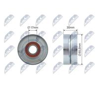 NTY RNK-RE-004 Rullo tenditore, Cinghia Poly-V per MITSUBISHI,NISSAN,OPEL,RENAUL