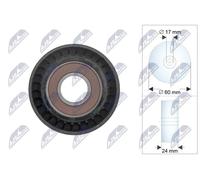 NTY Rullo Tendicinghia Per Keilrippenriemen RNK-WW-038 per MAN VW 60/17x24 Mm