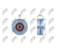 NTY RNK-RE-045 Rullo tenditore cinghia Poly-V