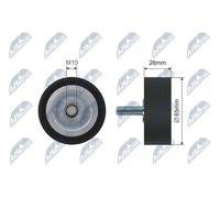 NTY Rullo Tenditore Cinghia Poliv-Vermiglio Keilrippen RNK-BM-002B per BMW