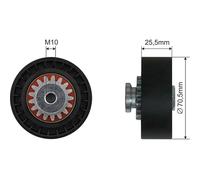 NTY Rullo Tensionatore Cinghia A V Adatto Per Renault Laguna I B56_ 556_ 2.2 D