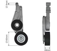 NTY Rullo Tensionatore Cinghia A V Per Audi A4 8EC B7 2.0 1.6 8E2 B6