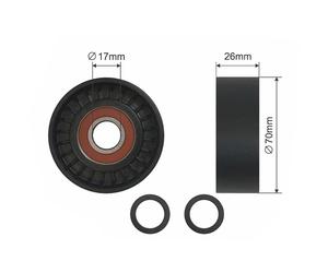 NTY Rullo Tensionatore Cinghia A V Per BMW 3 Serie Touring E46 320d