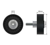 NTY Rullo Tensionatore Cinghia A V Per BMW 5 Serie E60 520I 525I
