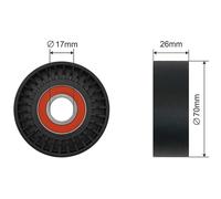 NTY Rullo Tensionatore Cinghia A V Per BMW Z3 Roadster E36 1.8i