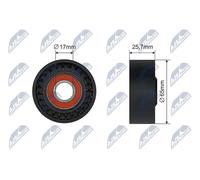 NTY Rullo Tensionatore Cinghia A V Per Mazda 3 BM BN 2.0 1.5 MX-5 IV ND