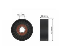 NTY Rullo Tensionatore Cinghia A V Per Mercedes-Benz Classe A W168