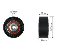 NTY Rullo Tensionatore Cinghia A V Per Mercedes-Benz W168