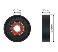 NTY Rullo Tensionatore Cinghia A V Per Mercedes-Benz W168 CLS Shooting