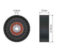 NTY Rullo Tensionatore Cinghia Poly V Per Audi A6 Allroad 4FH C6 3.0 TDI Quattro