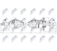 NTY Albero motore/Semiasse compatibile con NISSAN RENAULT NPW-NS-049