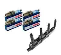 Nty Set Bobina + 4x Bosch Candela per Mercedes-Benz W168, Vaneo