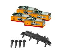 Nty Set Bobina + 4x Nkg Candela per Peugeot 206 Hatchback 2A /