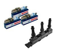Nty Set Bobina Accensione + 3x Bosch Candela di per Opel Corsa B 73_78_79_1.0i