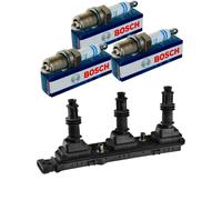 Nty Set Bobina Accensione + 3x Bosch Candela per Opel Vectra C Cc