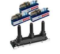 Nty Set Bobina Accensione + 3x Bosch Candela per Saab 9-5 YS3E 3.0 V6t