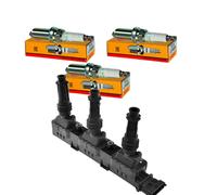 Nty Set Bobina Accensione + 3x Nkg Candela per Opel Corsa B 73_78_79_1.0i 12V