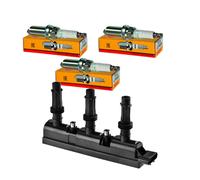 Nty Set Bobina Accensione + 3x Nkg Candela per Opel Corsa D S07