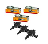Nty Set Bobina Accensione + 3x Nkg Candela per Renault Espace III JE0_3.0 V6 24V