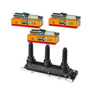 Nty Set Bobina Accensione + 3x Nkg Candela per Saab 9-5 YS3E 3.0 V6t