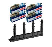 Nty Set Bobina Accensione + 4x Bosch Candela per Peugeot 207 Wa _ Wc _ 1.4 16V