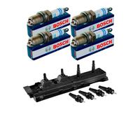Nty Set Bobina Accensione + 4x Bosch Candela per Peugeot 406 8B 1.8 16V 2.0 306
