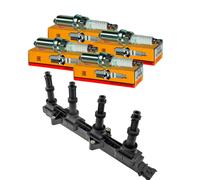 Nty Set Bobina Accensione + 4x Nkg Candela per Alfa Romeo Ragno 939 2.2 JTS 159