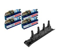 NTY SET Bobina Di Accensione + 4x BOSCH Candela Di Accensione