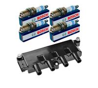 NTY SET Bobina Di Accensione + 4x BOSCH Candela Di Accensione