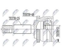 Giunto semiasse Assale anteriore NPZ-HY-556 NTY per HYUNDAI i10 II i20 II