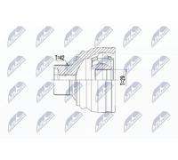 NTY Set Giunto Albero Anteriore NPZ-AU-056 Audi Antriebswelle 42/29