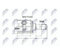 NTY Kit giunti, Semiasse compatibile con TOYOTA NPW-TY-045