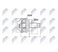 Giunto semiasse lato ruota Giunto omocinetico NPZ-BM-007 NTY per BMW 3 Touring 3