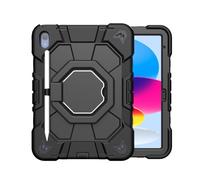 NTYHNFMIH Lanshui Accessori, Protable Anti Fall Case with 360° Rotatable Bracket, Silicone Protective Cover Suitable for iPad iPad Air11 (M2/M3) 11 inch 2025(Black+Black)