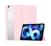 NTYHNFMIH Lanshui Accessori, Transparent Back Shell Acrylic Triple Fold Protective Case Suitable for Xiaomi Pad 7/7pro 11.2 Inches(Rose)