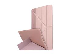 NTYHNFMIH Lanshui Accessori, Y-Fold Foldable Bracket Cover, TPU Soft Silicone Shell Suitable for iPad PRO 13 Inches 2024(Rose Gold)