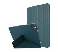 NTYHNFMIH Lanshui Accessori, Y-Fold Foldable Bracket Cover, TPU Soft Silicone Shell Suitable for iPad PRO 13 Inches 2024(Dark Green)