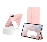 NTYHNFMIH Lanshui Accessori, Y-Fold Protective Case with Pen Slot Anti-Drop Soft Shell Suitable for iPad PRO 11 Inches 2024(Rose)