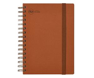 NU: Elite Premium Range, taccuino con rilegatura a filo, formato A4, con copertina rigida, quaderni di cancelleria, diario marrone chiaro, 120 pagine
