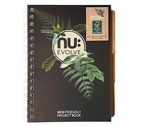 Nu Evolve - Quaderno per progetti, formato A5, carta riciclata FSC
