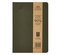 NU Notebook Evolve Premium Range - Taccuino B5 verde - Quaderno rilegato con custodia, quaderni riciclati, 120 pagine