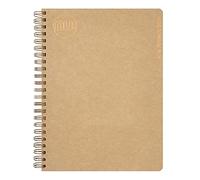 Nu Notebooks - Kraft Range - Manilla Wire Bound A4 - Quaderno di cancelleria - Blocco note professionale, marrone - 160 pagine