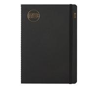 Nu Notebooks - Kraft Range - Quaderno A5 con cuciture nere - Quaderno di cancelleria - Blocco note professionale - 80 pagine