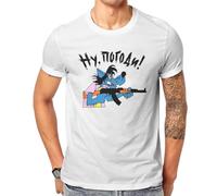 Nu Pogodi Well Just You Wait Wolf Hare Cartoon Man Tshirt Shot Fashion T Shirt Graphic Streetwear Trend White L